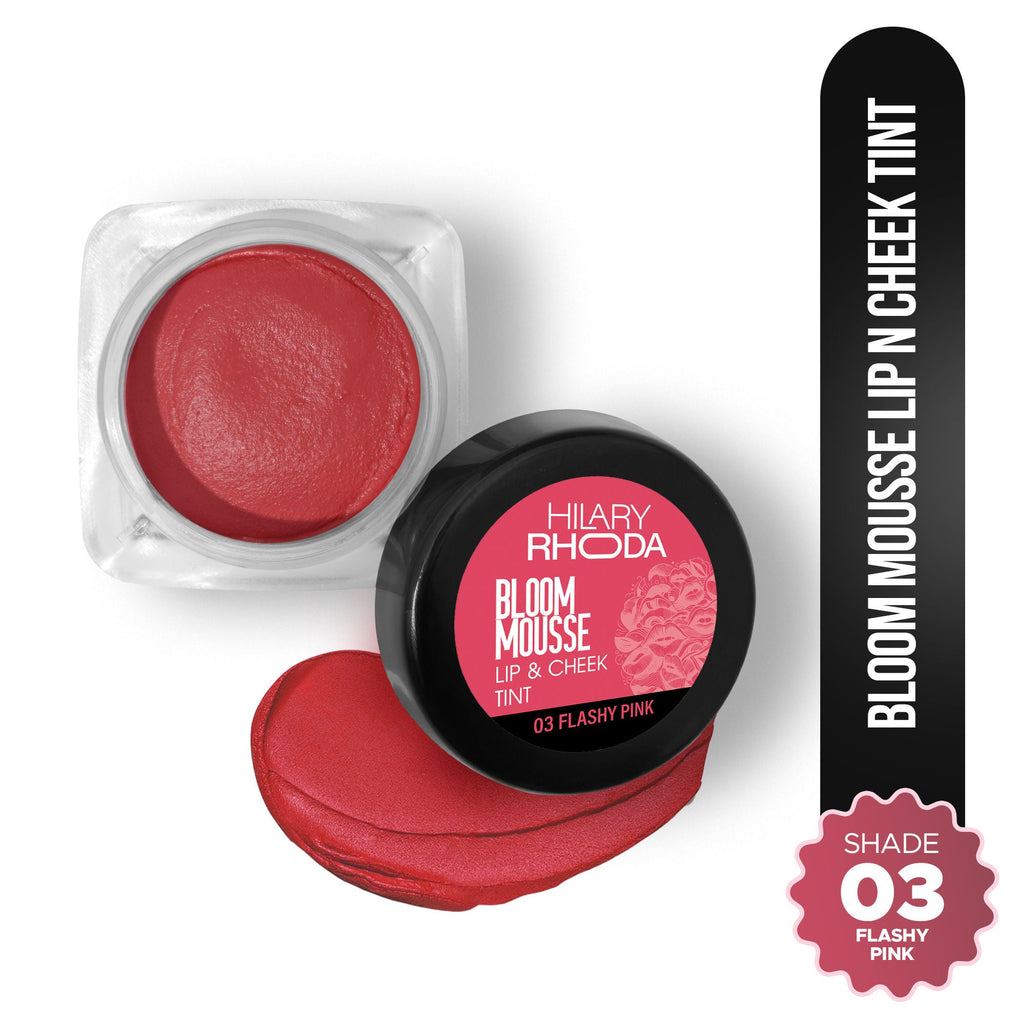 Hilary Rhoda Bloom Mousse Waterproof Lip N Cheek Tint - Flashy Pink 03