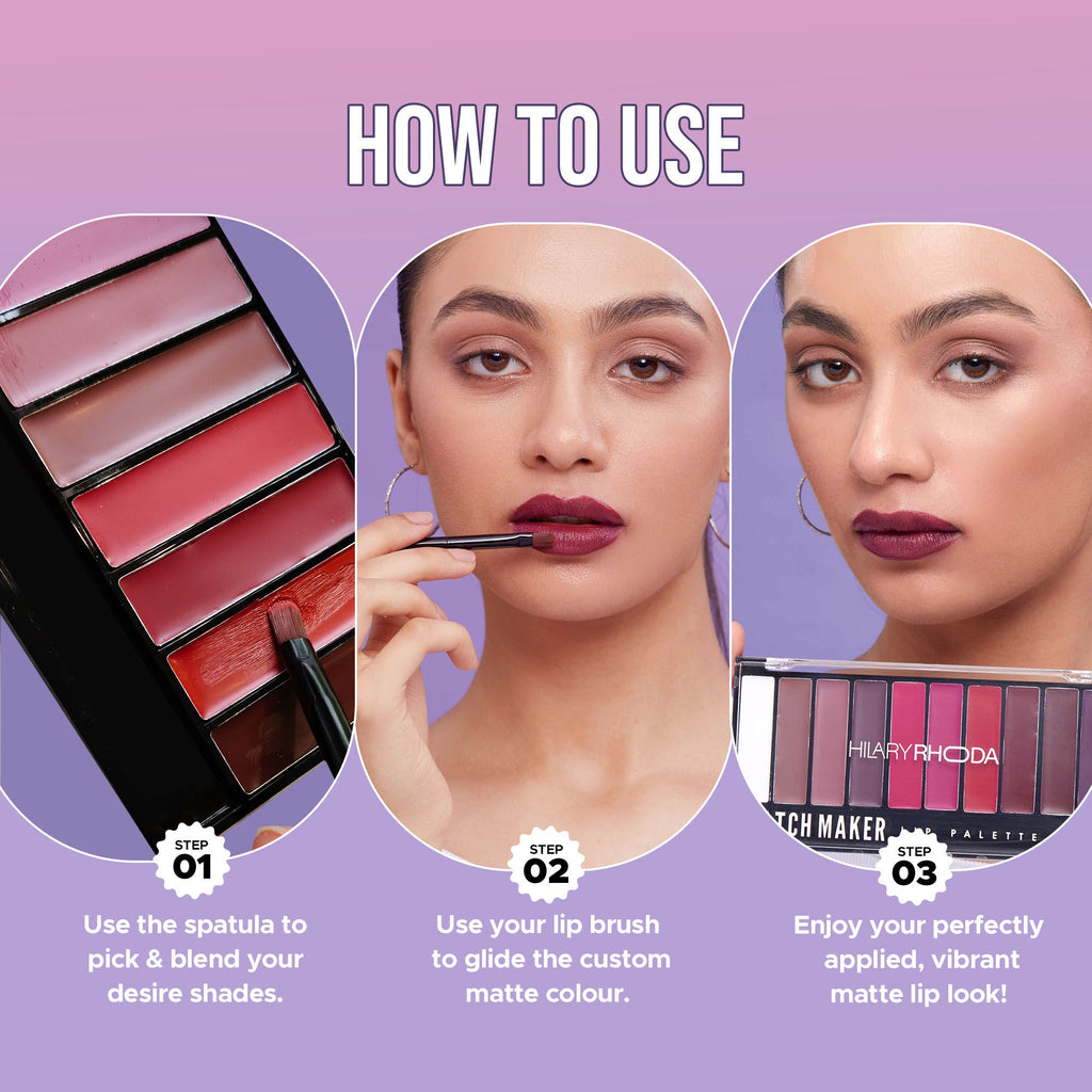 Hilary Rhoda Match Maker Waterproof Lip Palette - Mood Changer 01 - Distacart