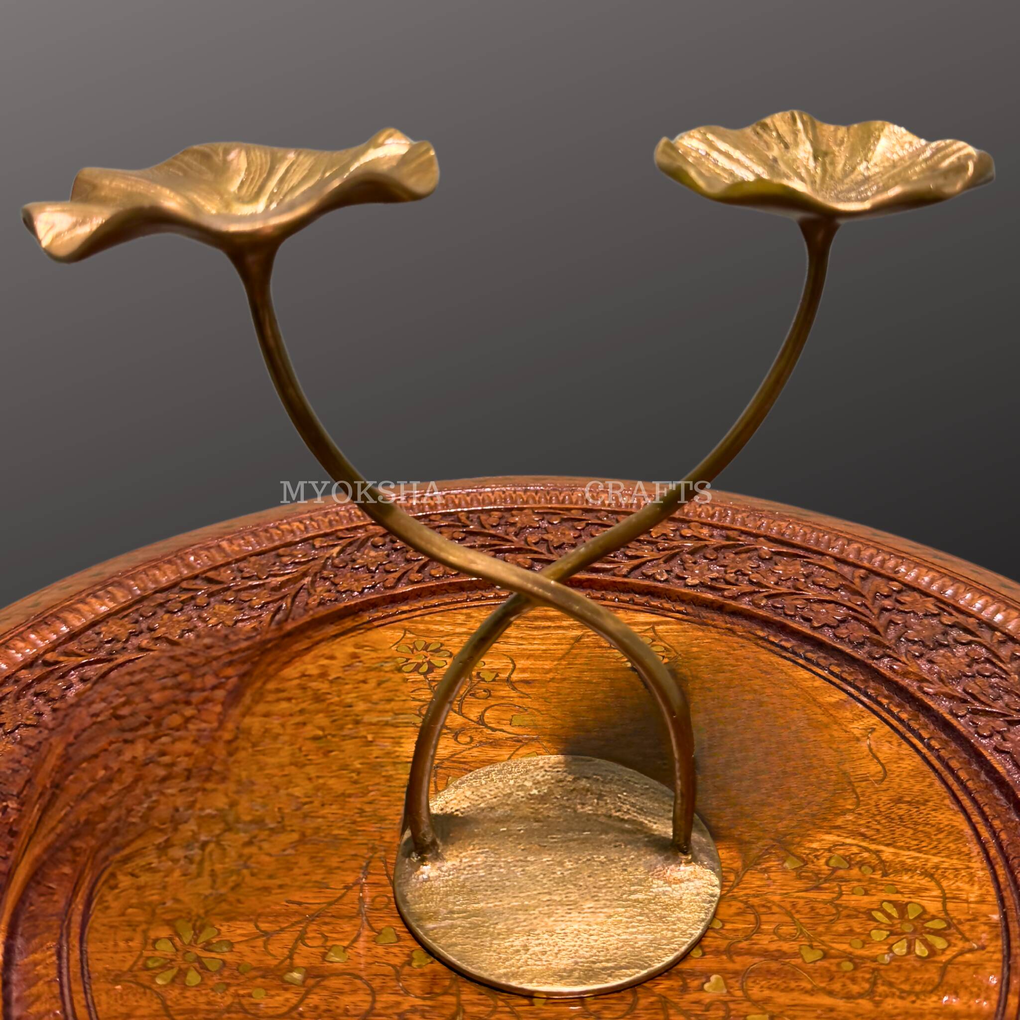 Brass Flower with Stand