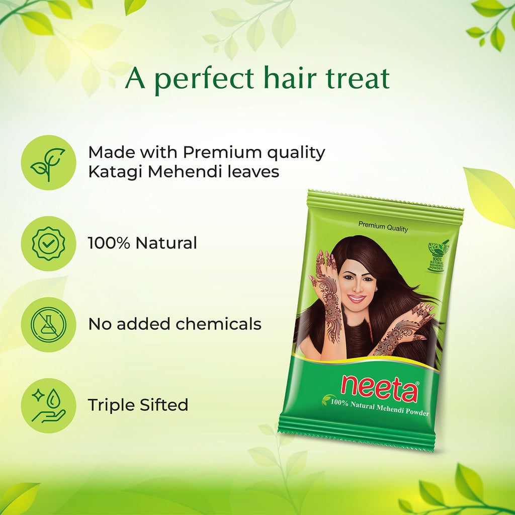 Neeta Henna Powder Enriched With Natural Herbs-Natural Brown - Distacart