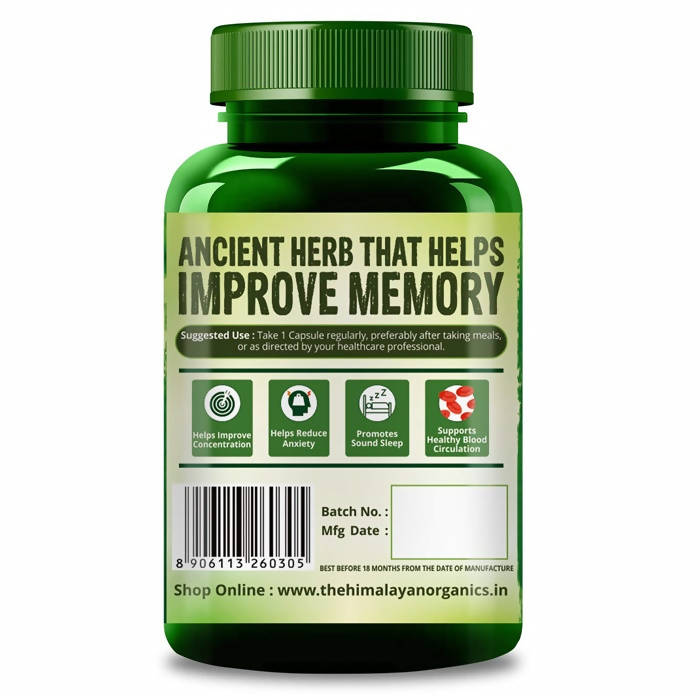 Organics Ginkgo Biloba, Natural Memory Booster: 60 Vegetarian Capsules