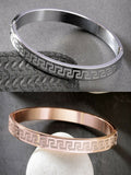 NVR Men's Set of 2 Rhodium-Plated Stainless Steel Kada Bracelet - Distacart