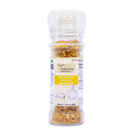 Tassyam Organics Roasted Garlic Pods Grinder Bottle
