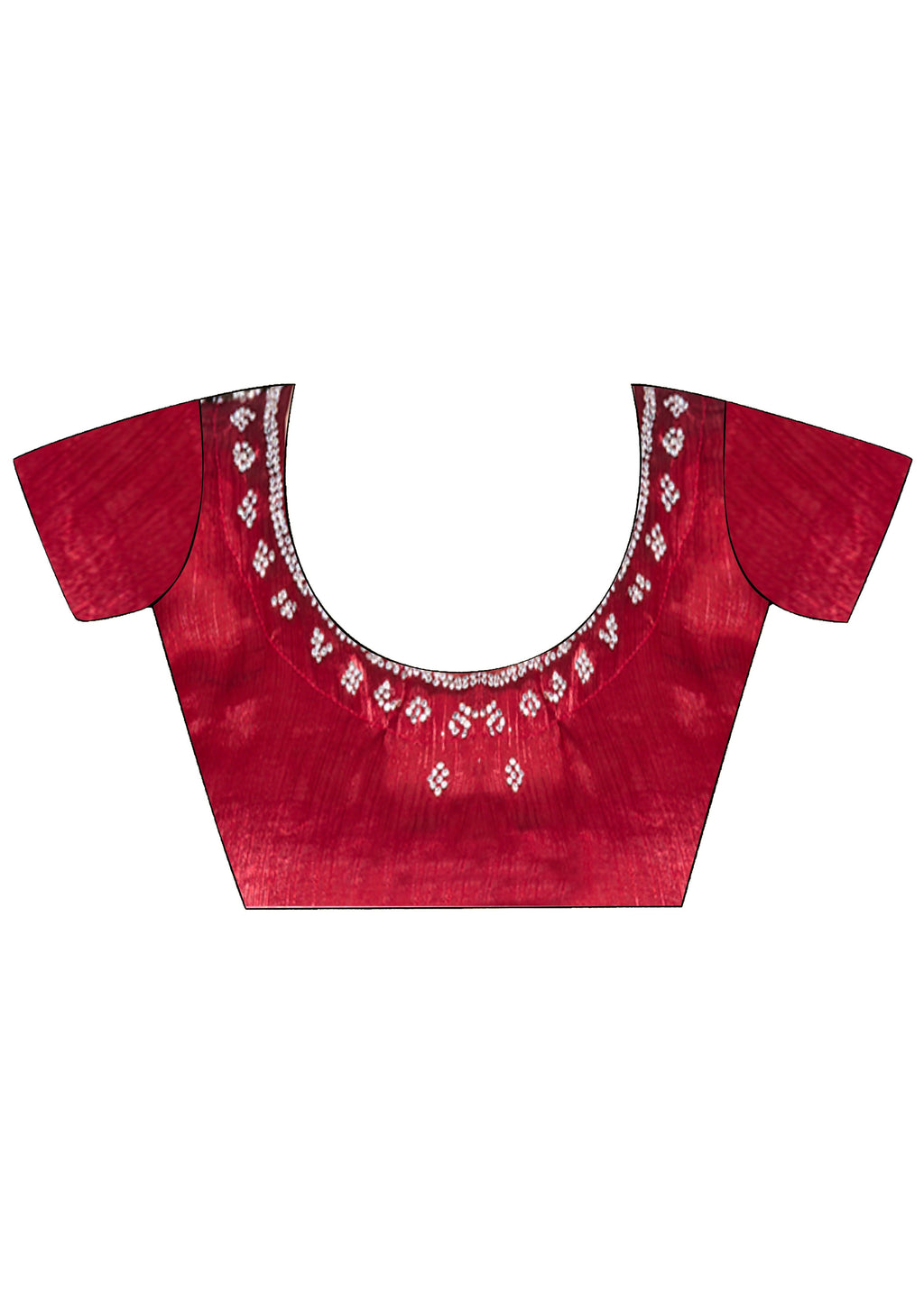 Maroon Burburry silk Swarovski Designer Work Saree - Shezlin