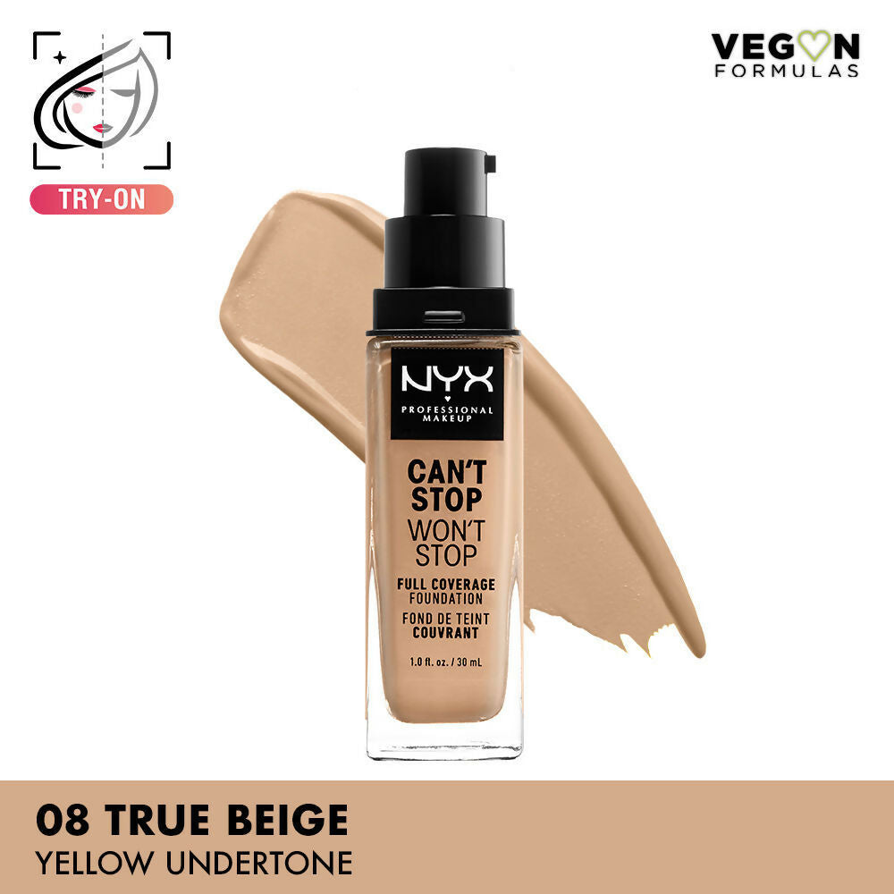 NYX Professional Makeup Can't Stop Won't Stop Full Coverage Foundation - True Beige