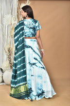 Morchari Women Tai Dai And Hand Embroidery Lehenga-Green