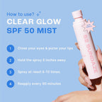 52 Sundaze Rosewater Sunscreen Mist SPF 50+ PA++++ Sunscreen Spray, Clear Glow SPF Mist