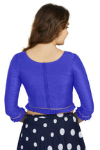 Aastha Fashion Women's Blue Art Silk Designer Party Wear Readymade Blouse