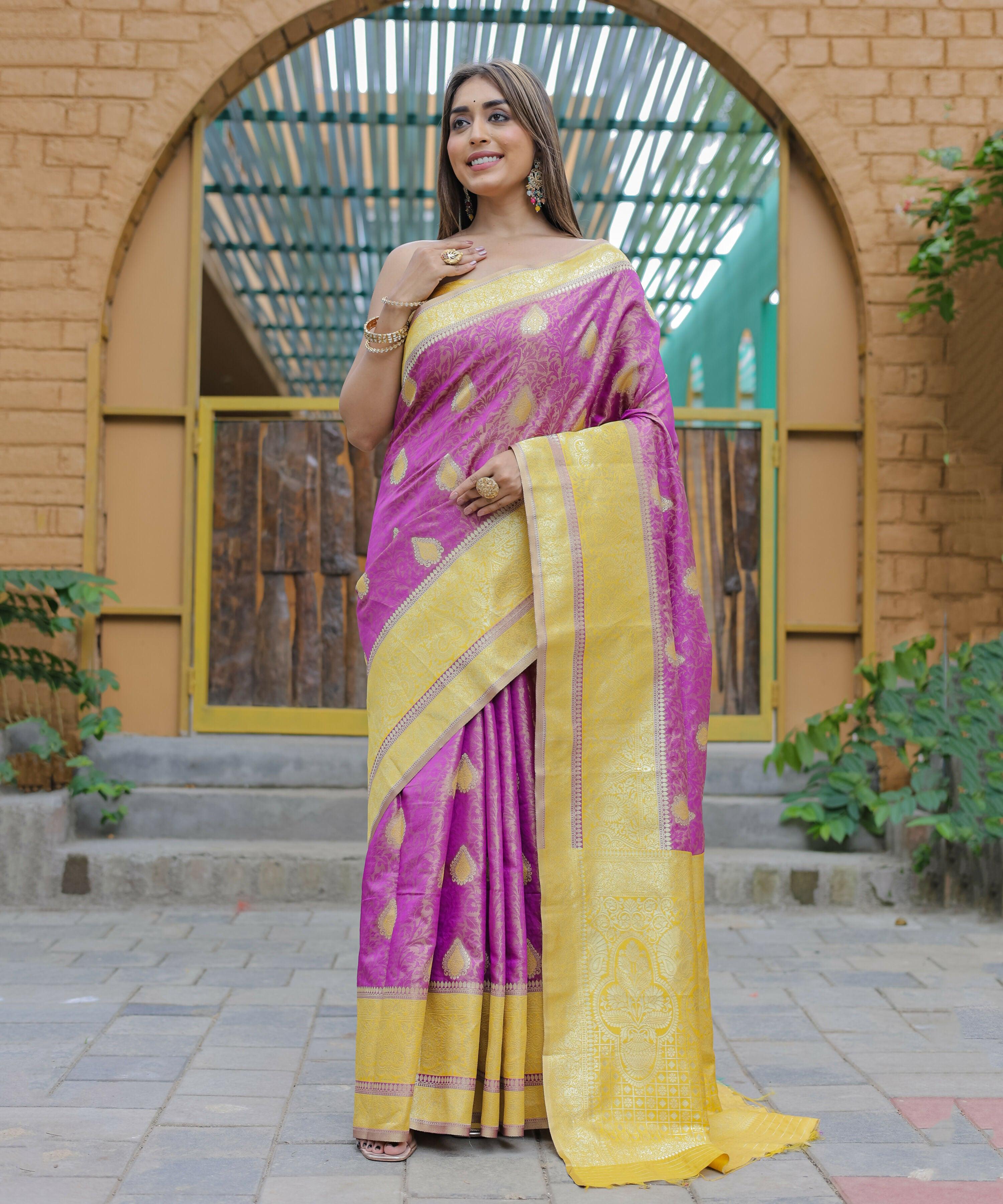 Vamsee Madhavi Purple Soft Silk Saree