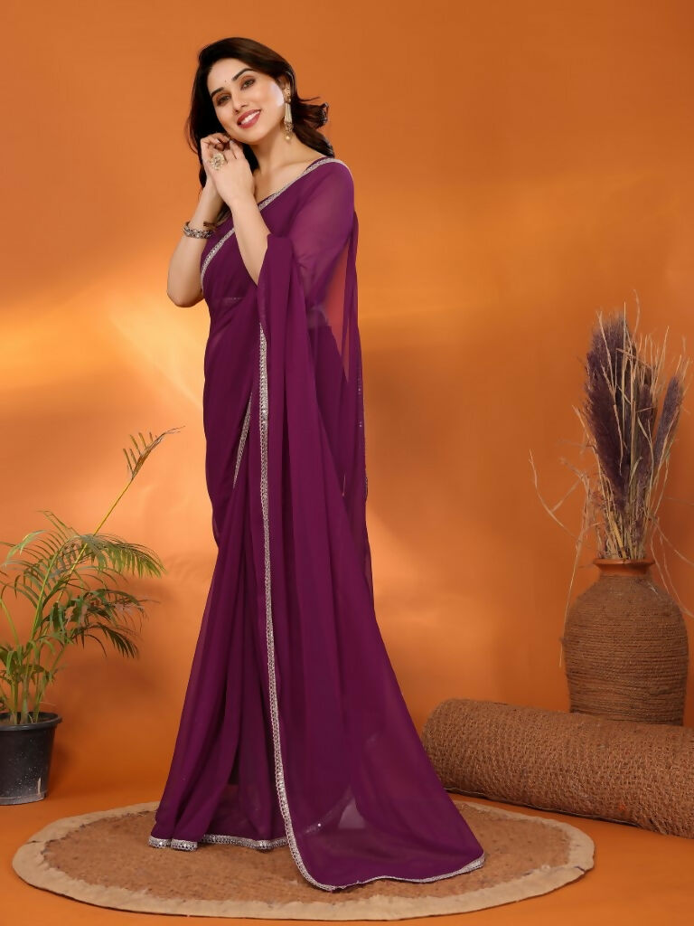 Designer Partywear Beat Georgette Fancy Saree - Durga