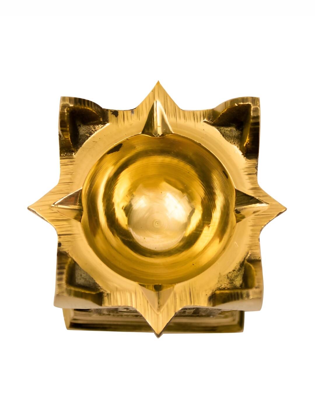 Spillbox Gold-Toned Brass Tulasi Deep Pooja Essential