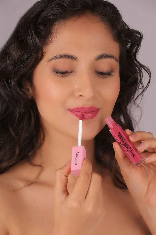 Ammoha Cosmetics Long-Lasting, Matte-Finished Rosewood Glow Color Liquid Lipstick