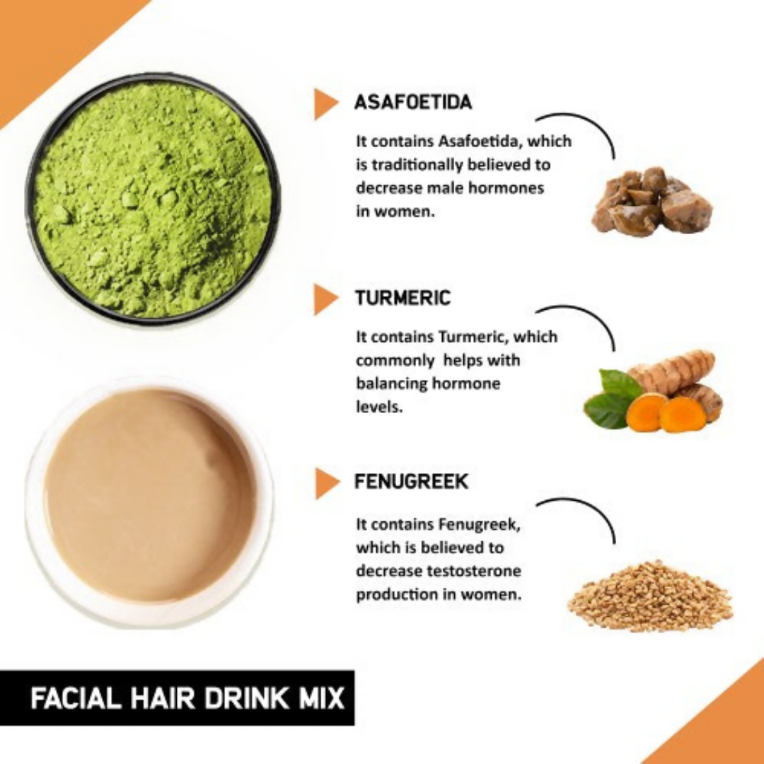 Teacurry JustVedic Facial Hair Drink Mix - Distacart