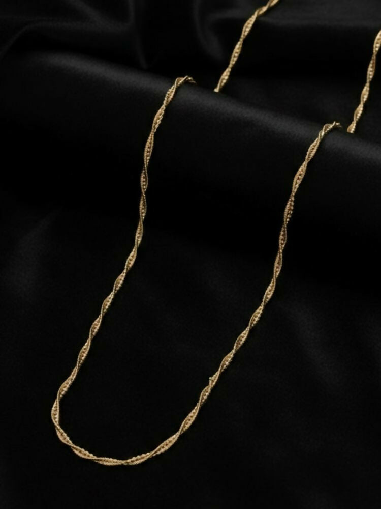 NVR Women Gold Plated Handcrafted Minimal Chain - Distacart