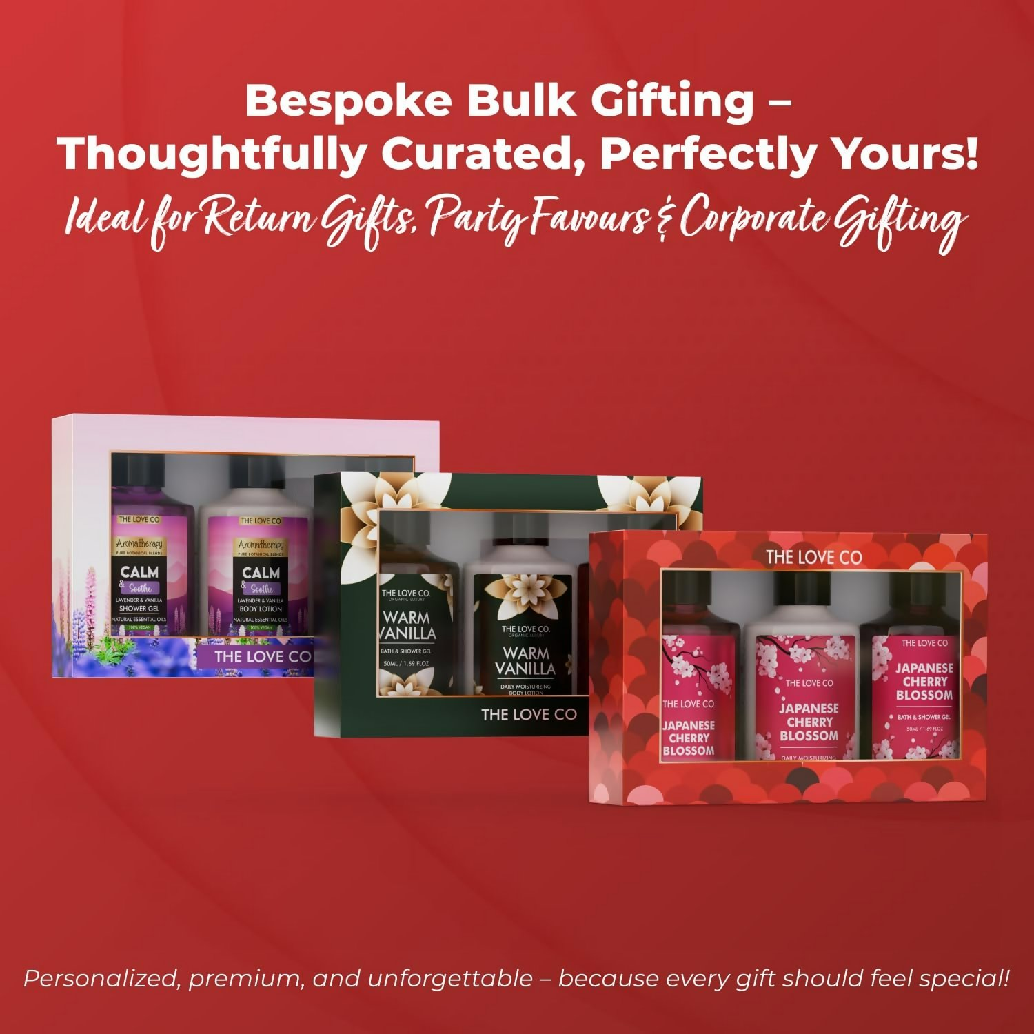 The Love Co. Japanese Cherry Blossom Bath And Body Care Gift Set Box Kit