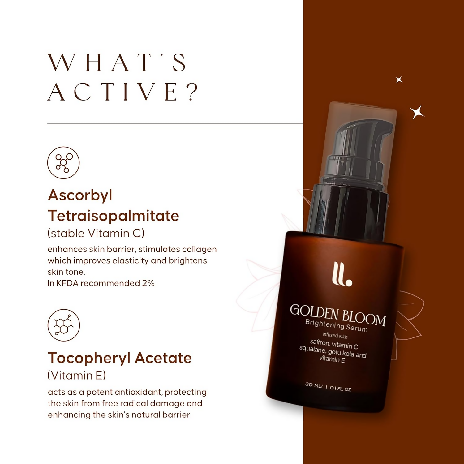 Tone & Tint Golden Bloom Brightening Serum With Kumkumadi & Saffron