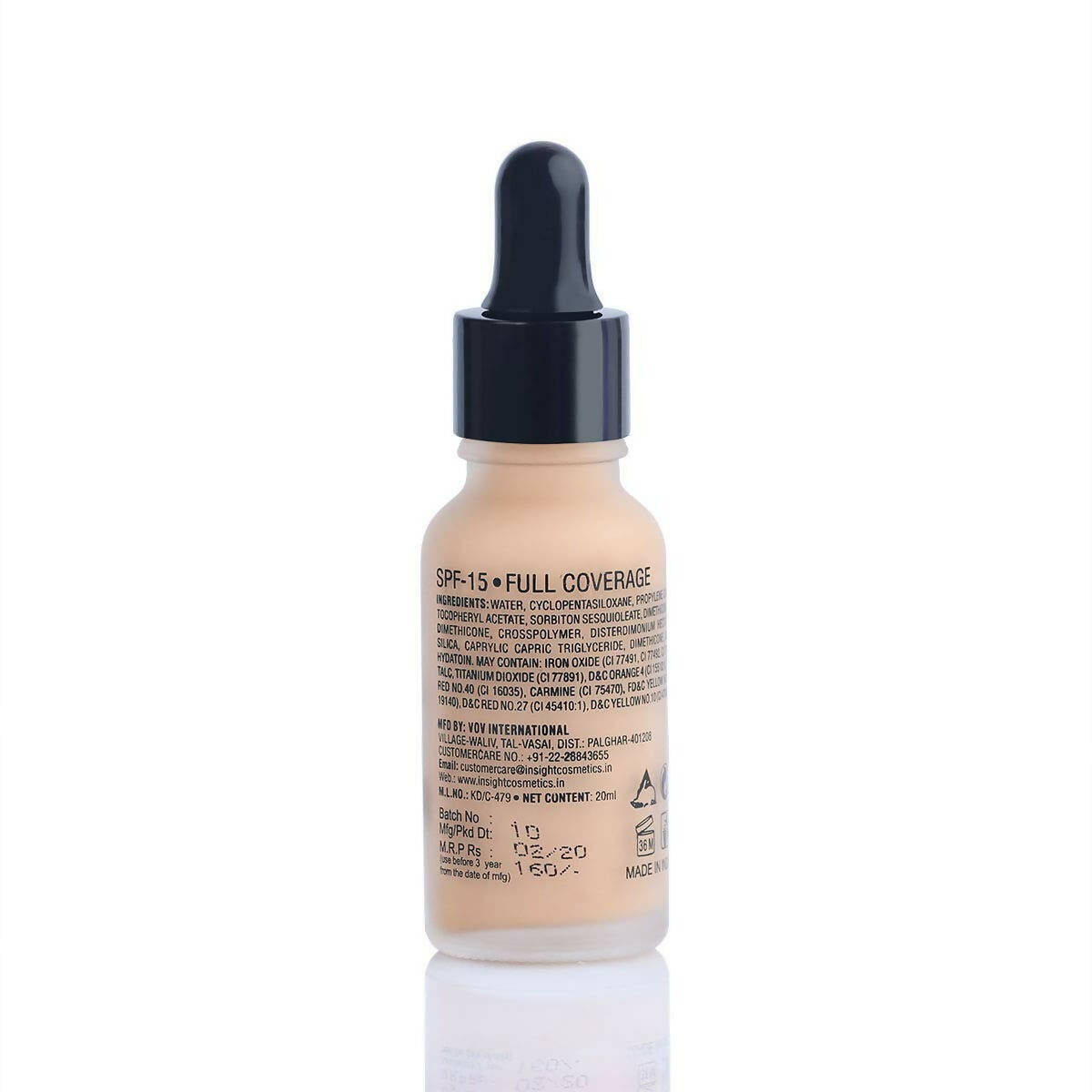 Insight Cosmetics Ultra-Thin Second Skin Long Wear Liquid Foundation - Rose Belge - Distacart