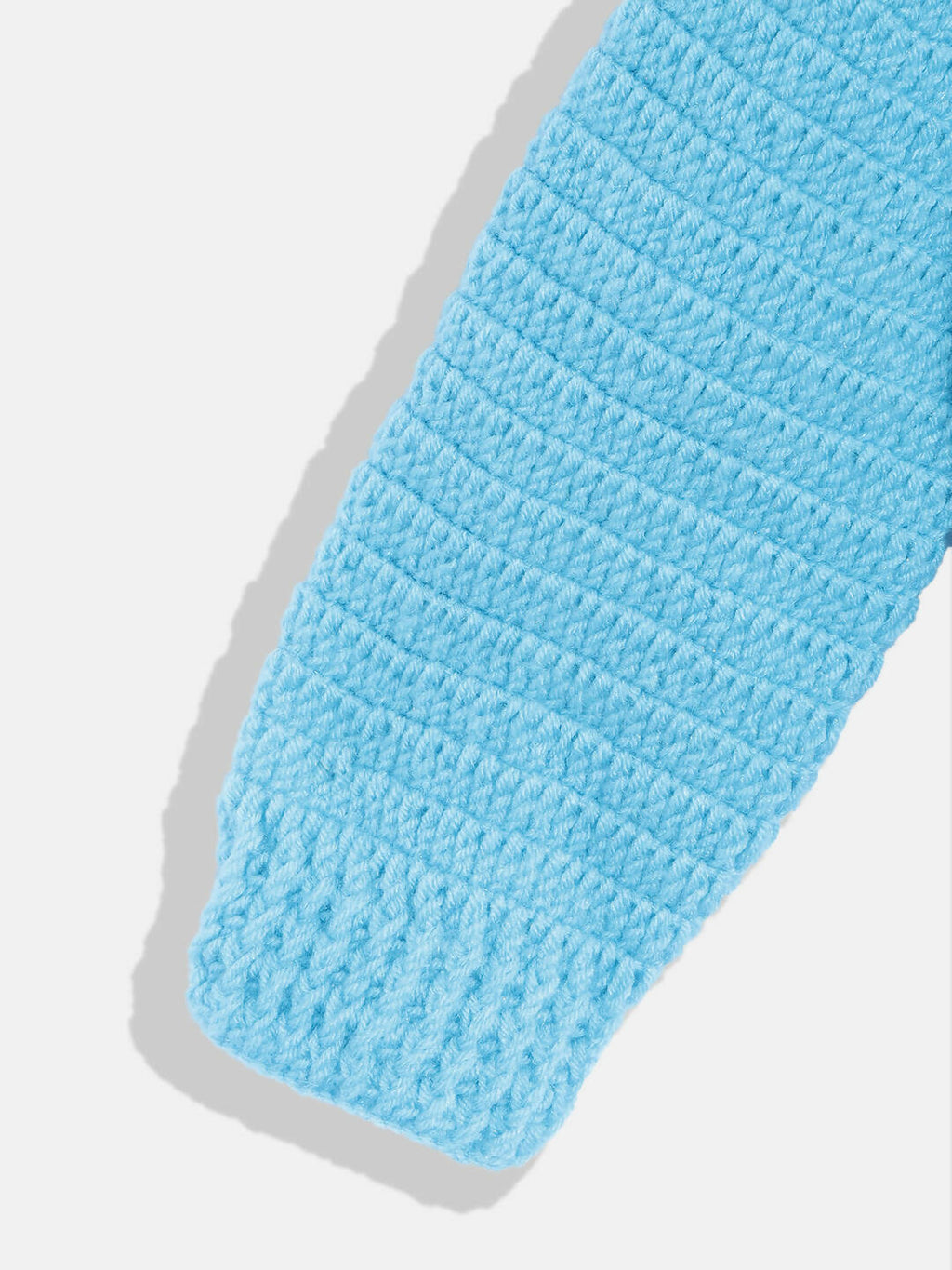 Chutput Kids Woollen Hand Knitted Full Sleeves Pony Detail Sweater For Baby Boys - Blue