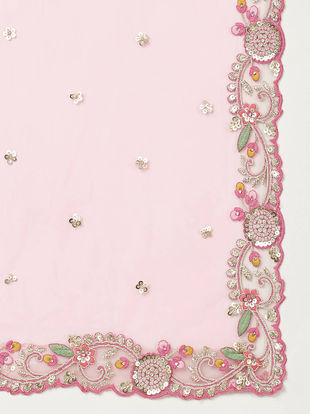 House of Panchhi Rose Pure Georgette Sequinse Work Lehenga & Blouse with Dupatta