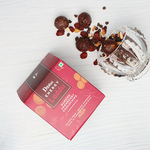 Dibha Almond Cranberry Choco Chips Laddu (Gluten-Free, Vegan, No Added Sugar) - Distacart