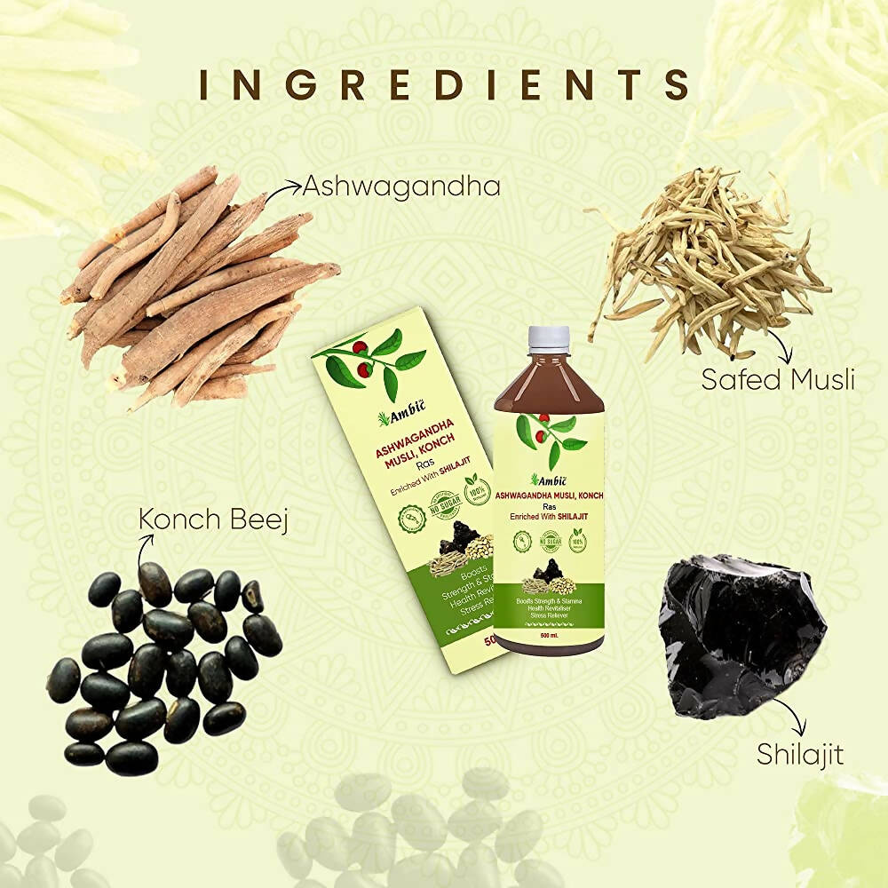 Ambic Ashwagandha Safed Musli, Konch Ras - Distacart