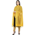 A R SILK Golden Box Regular Dupatta Yelllow Color Dupatta or Chunni