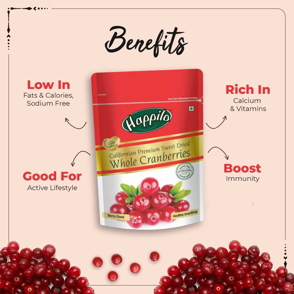 Happilo Premium Californian Dried Whole Cranberries