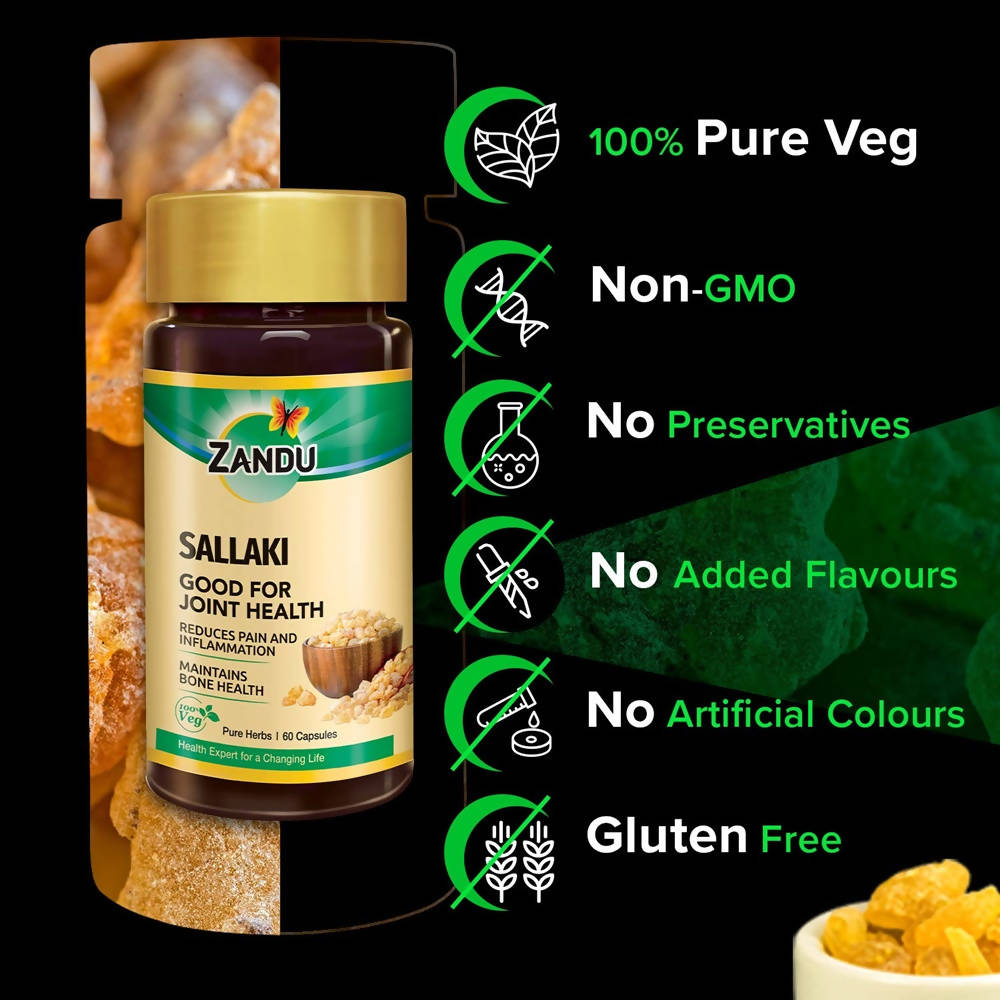 Zandu Sallaki Capsules Good For Joint Health - Distacart
