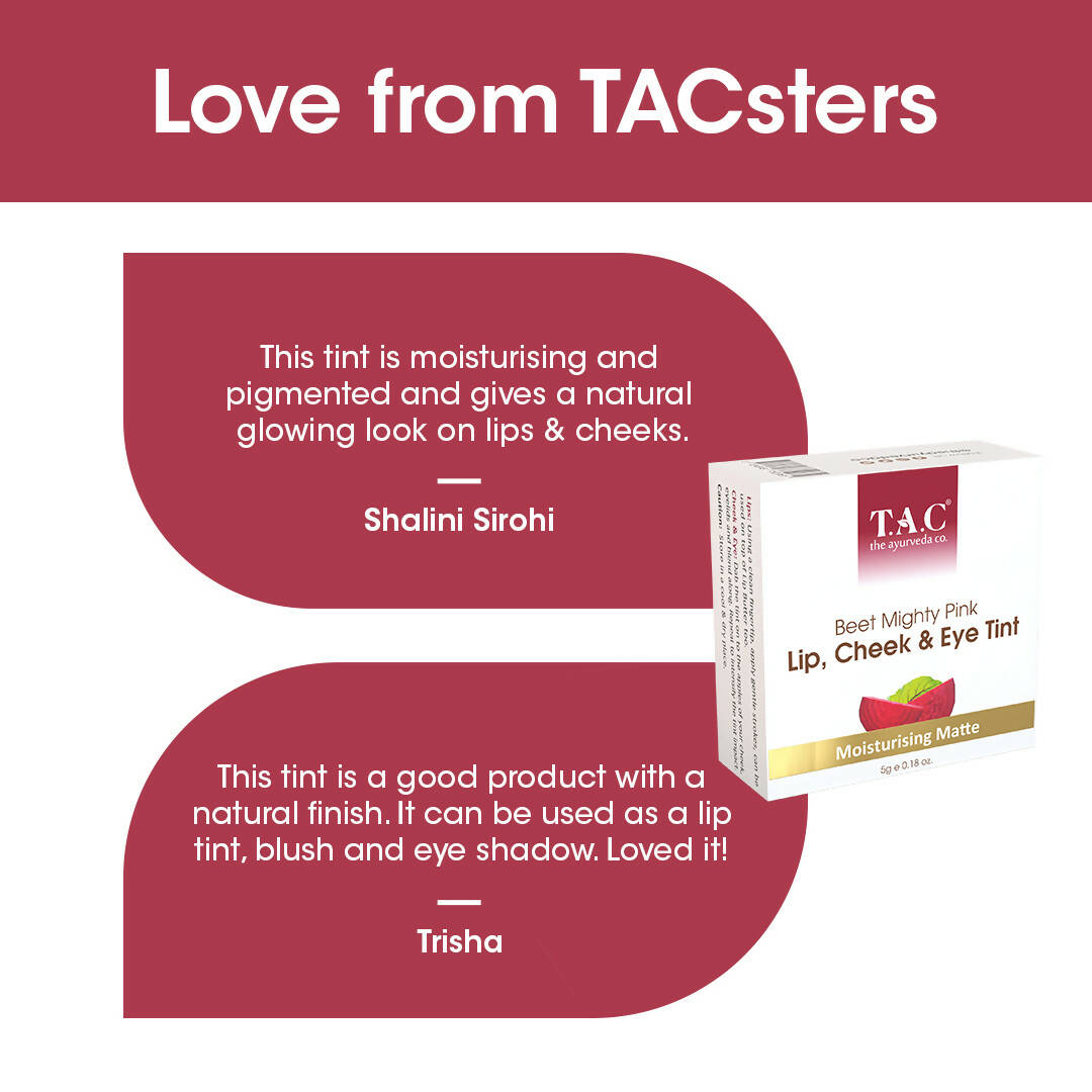 TAC - The Ayurveda Co. Lip, Cheek & Eye Tint with Beetroot Extracts