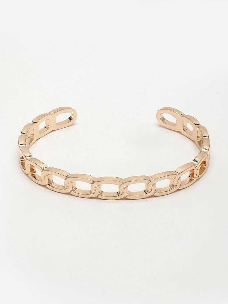 NVR Men's Rose Gold Plated Cuff Bracelet - Distacart