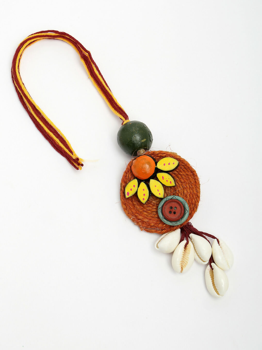 NVR Women & Men Set of 2 Multicolor Sea Shell Handcrafted Bhaiya Bhabhi Rakhi With Roli Chawal - Distacart