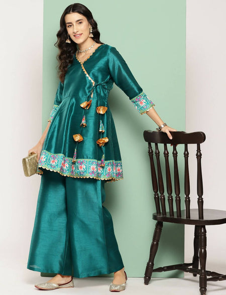 Ahalyaa Women's Traditional Wear Co-ods - Green
