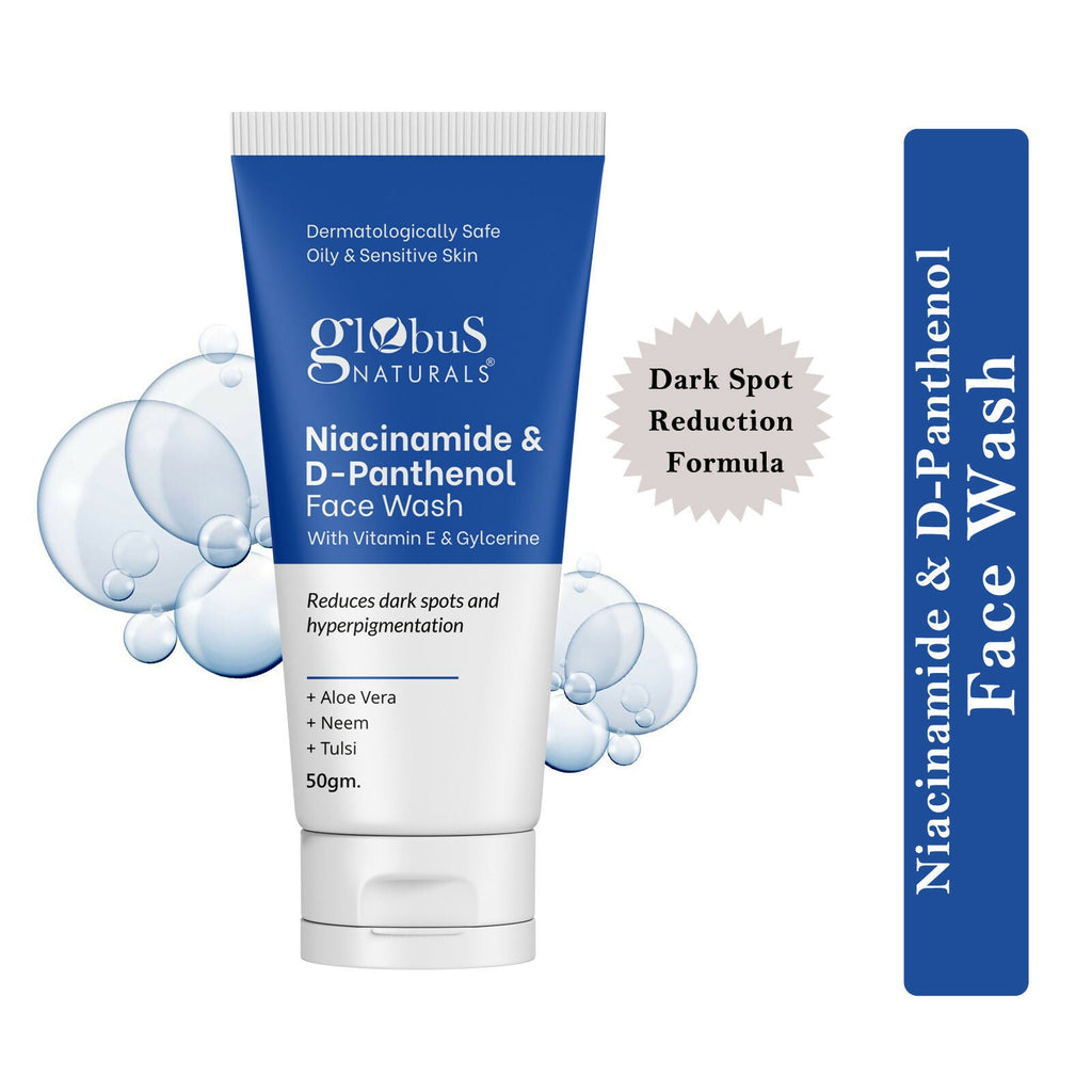 Globus Naturals Niacinamide & D-Panthenol Face Wash with Vitamin E & Glycerine - Distacart