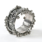 Mominos Fashion Joharkamal Oxidised Silver-Plated Ghungroo Handcraft Bracelet - Design 022 - Distacart