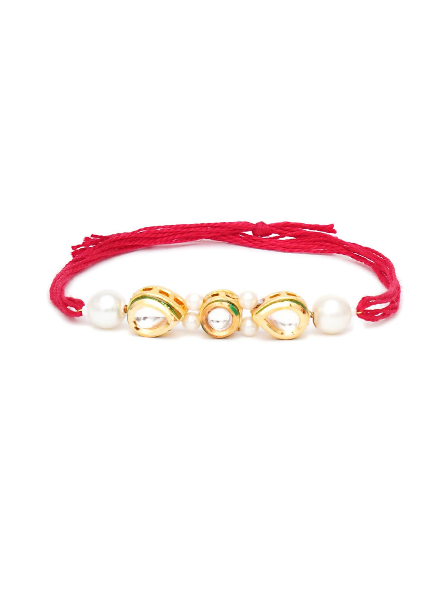 Designer kundan Rakhi - Ruby Raang - Distacart