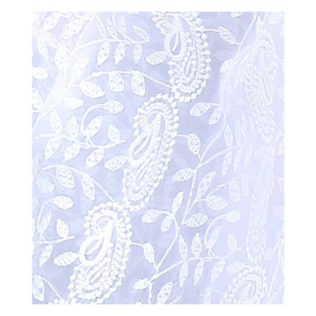 Akarshan viscose Lukhnowi Chikankari Anarkali kurta with Leggings - White