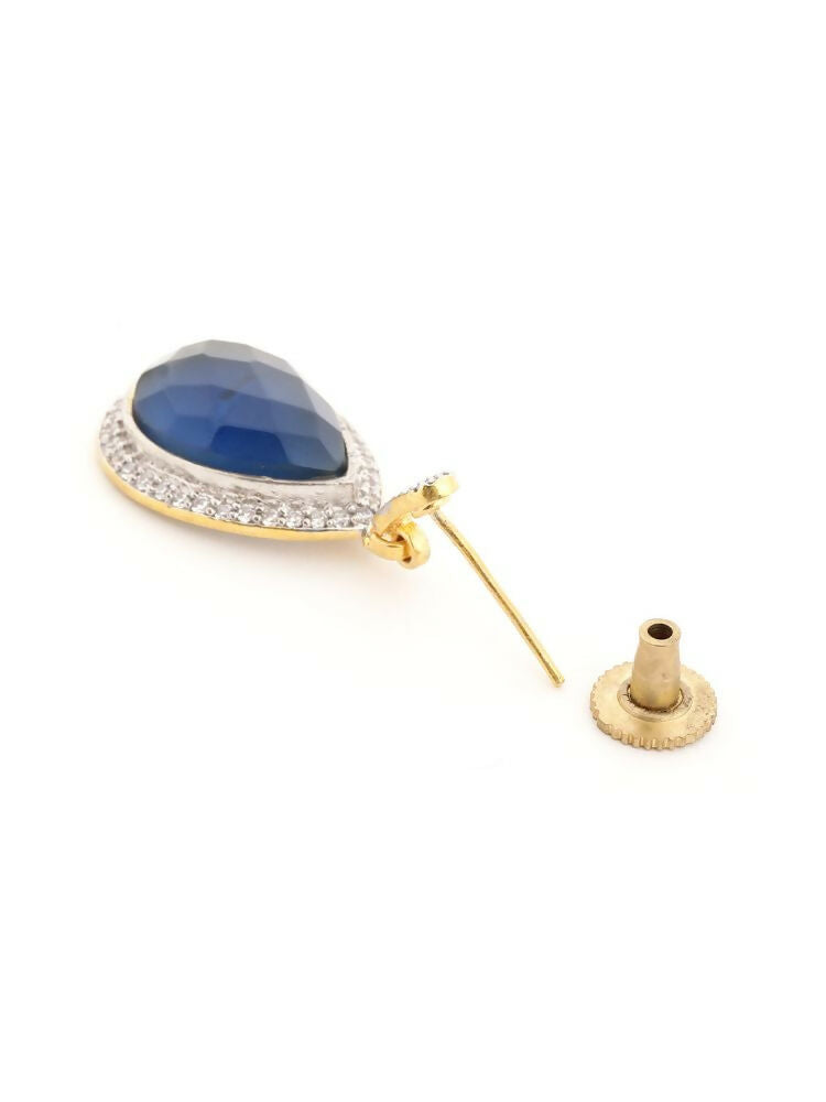 Nuyug 22K Gold Plated Azure Muse Contemporary Drop Earrings - Distacart