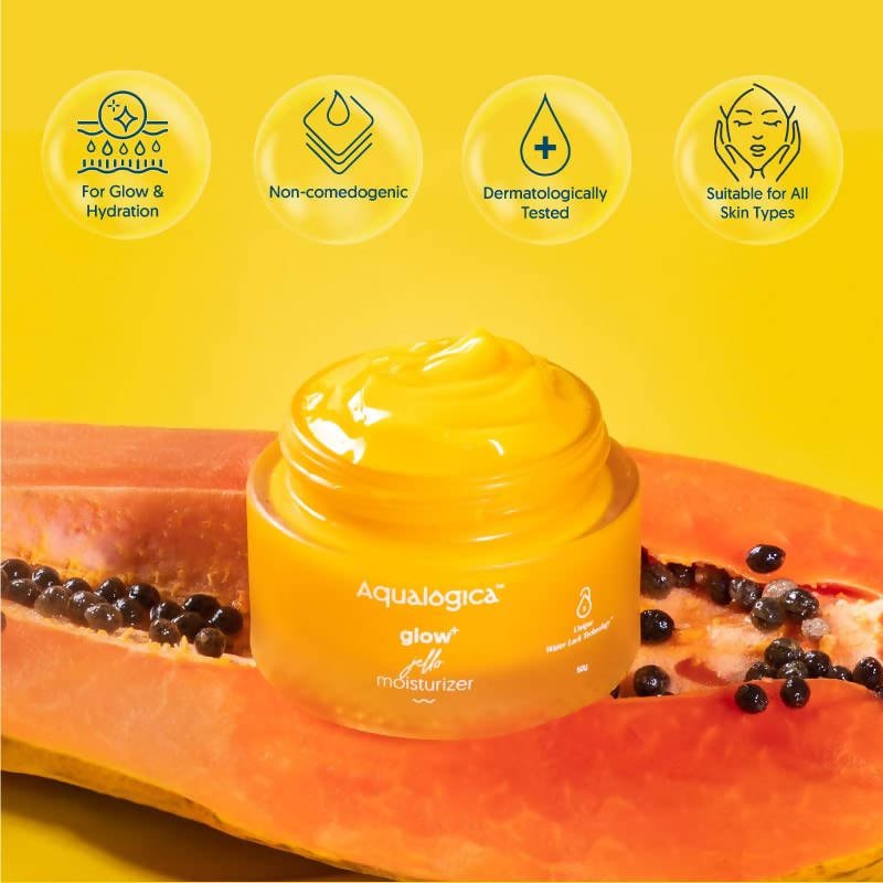 Aqualogica Glow+ Jello Moisturizer With Vitamin C & Papaya, Brightens & Hydrates