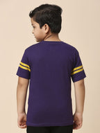 Fancode Kids Kolkata Knight Riders Graphic Printed Round Neck Cotton IPL T-Shirts