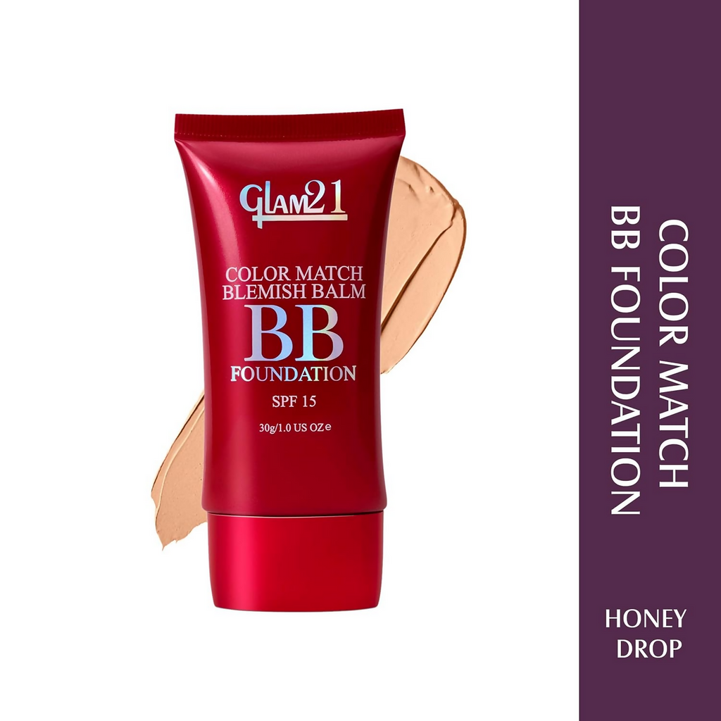 Glam21 Color Match BB Foundation SPF15 - 02 Honey Drop - Distacart