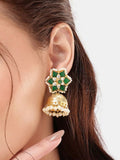 Nuyug 22K Gold Plated Panna Jhumki Earrings - Distacart