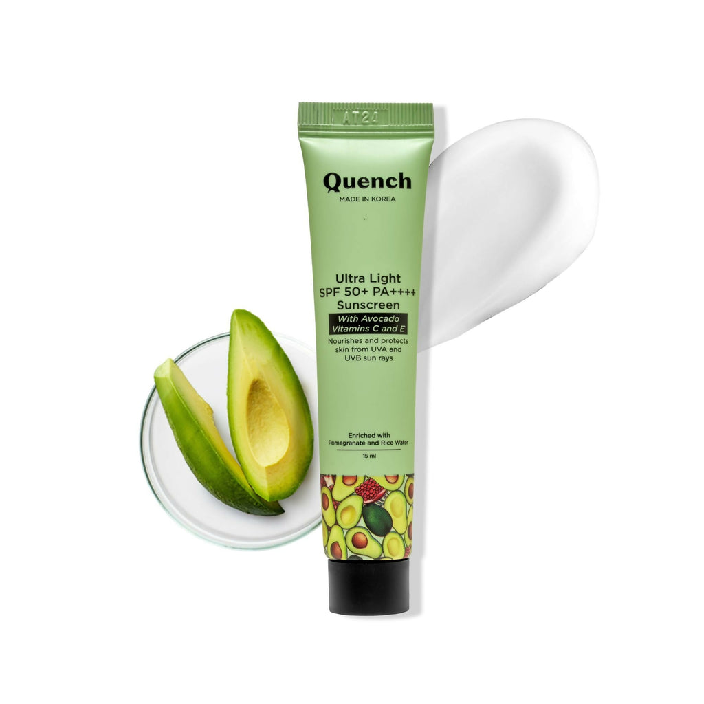 Quench Vitamin E Ultra Light SPF 50+ PA++++ Sunscreen for Glowing Skin - Korean Skincare - Distacart