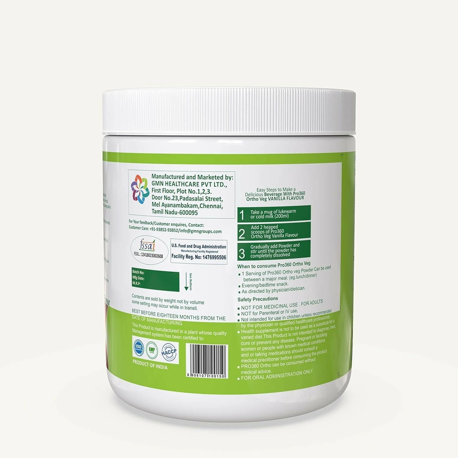Pro360 Ortho Bone and Joint Protein Supplement Powder - Distacart