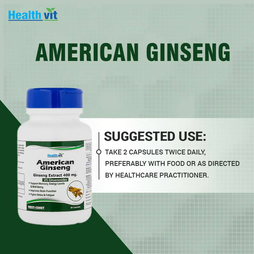 Healthvit American Ginseng Capsules - Distacart
