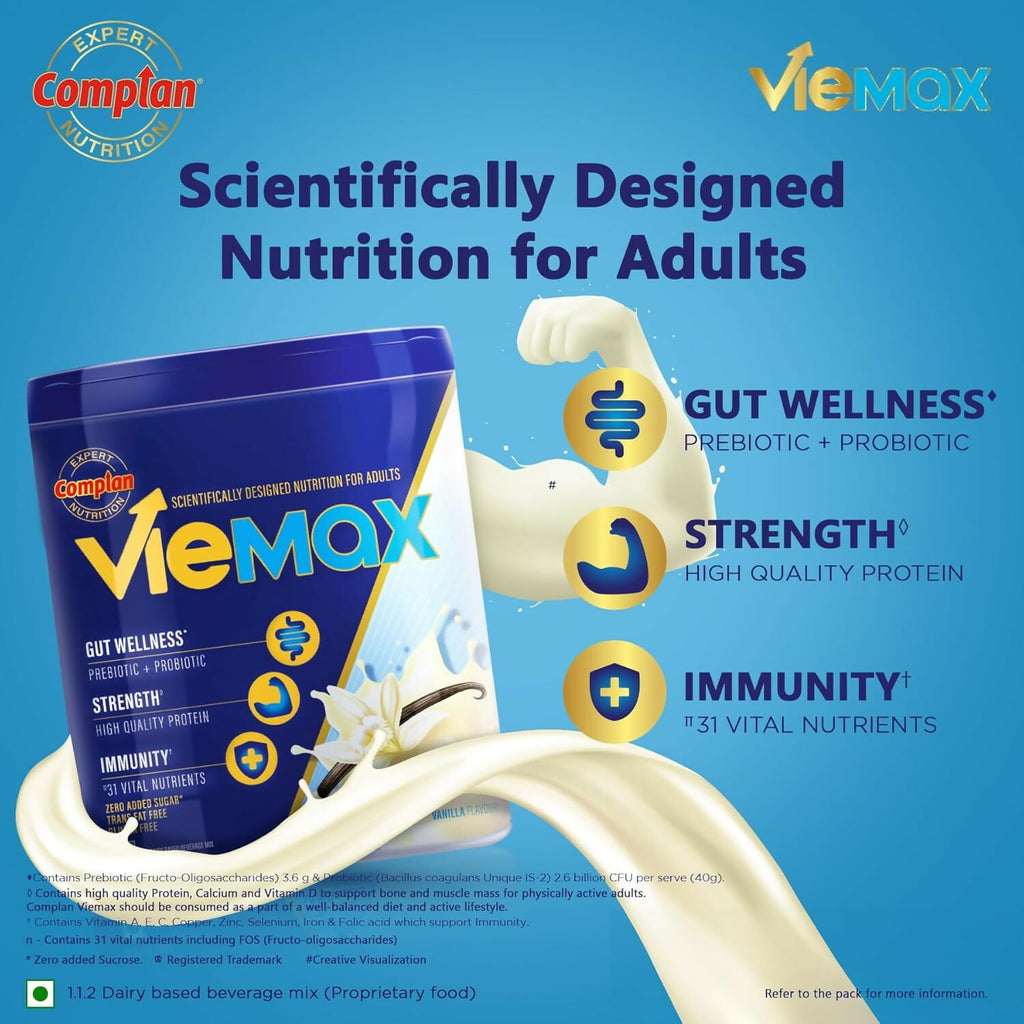 Complan Viemax - Scientifically Designed Nutrition For Adults (Vanilla Flavour)