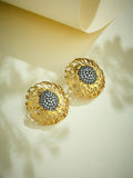Nuyug 22k Gold Plated Filigree Statement Studs - Distacart