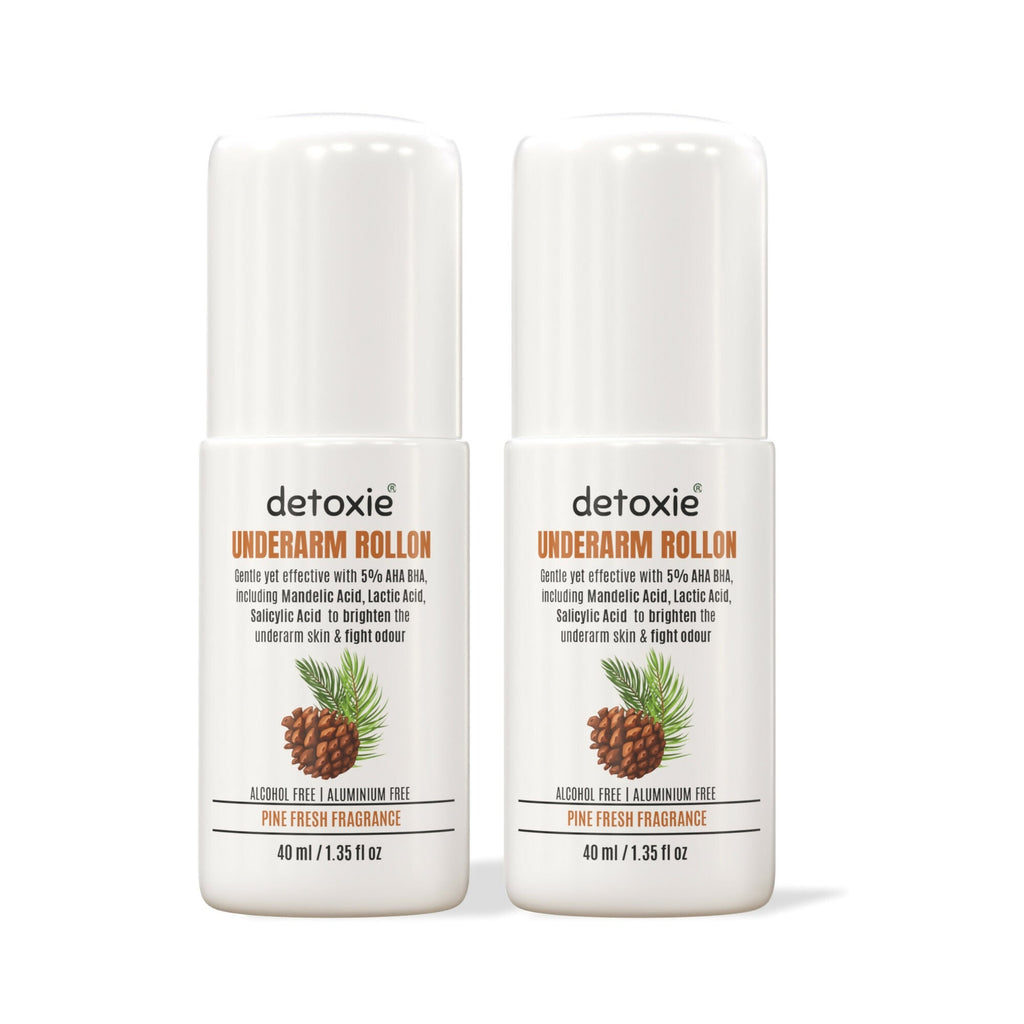 Detoxie 5% AHA BHA Underarm Lightening Deo Roll On (Pine Fresh)