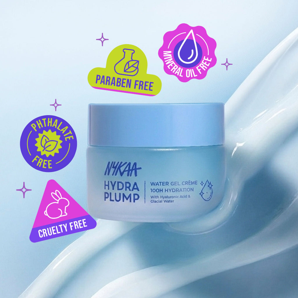 Nykaa Skin Hydra Plump Water Gel Creme Moisturiser, 100Hr Hydration, Normal, Dry & Combination Skin