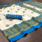 Vamika Rama Green Printed Art Silk Saree