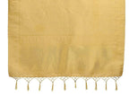 Vardha Women's Beige Color Kanchipuram Raw Silk Saree with Unstitched Blouse Piece